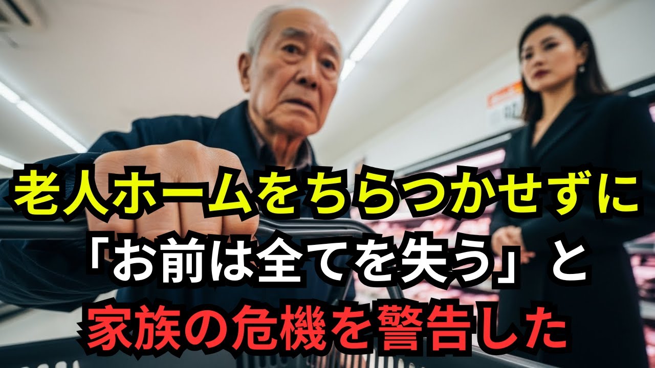 嫁「老人はお金を使わないでしょう？若い世代の投資に回した方が有効」。孫の学費が店の改装費に消えたと知った父が → 老人ホームをちらつかせずに「お前は全てを失う」と家族の危機を警告した