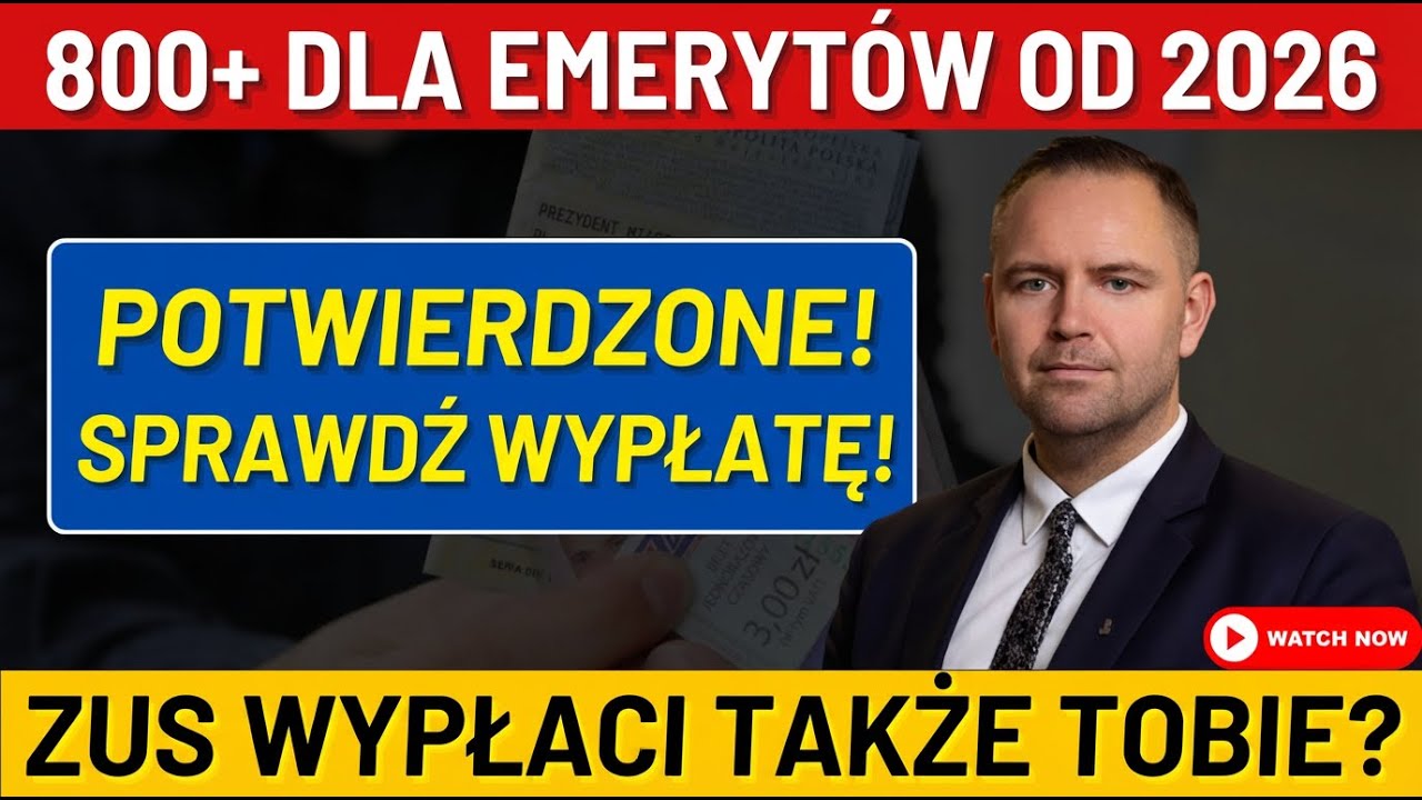 800+ dla emerytów od stycznia 2026 POTWIERDZONE! Sprawdź, czy ZUS wypłaci także Tobie