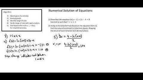 A-level Mathematics 9709: Numerical solution of equations example 2