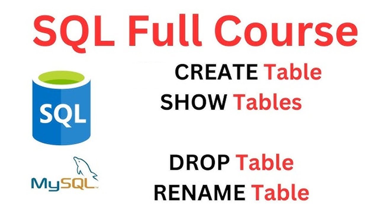 How to CREATE, RENAME and DROP a table in SQL Server - YouTube