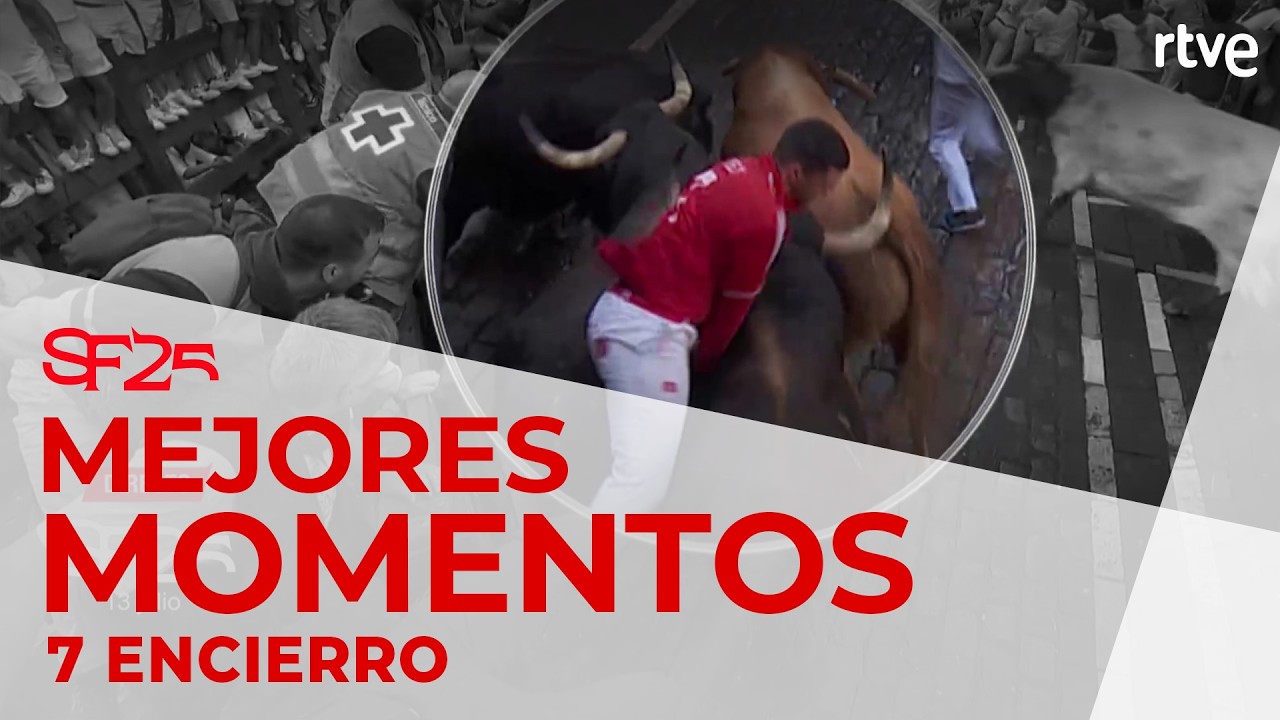MEJORES MOMENTOS del SÉPTIMO ENCIERRO de San Fermín 2025 | Toros de La Palmosilla
