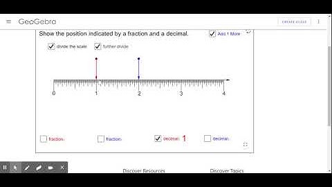 Positions on the Number Line by Fractions and Decimals – GeoGebra Tool Explanation