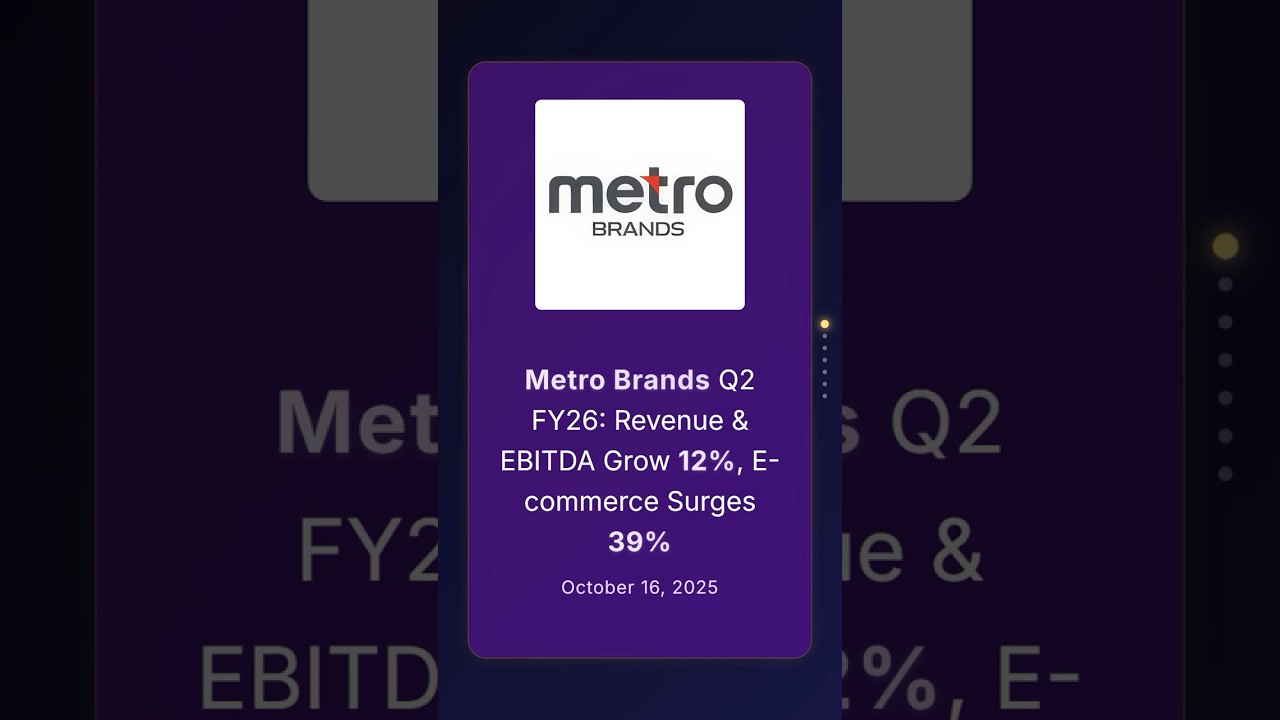 Metro Brands, 2-й квартал 2026 финансового года: выручка и EBITDA выросли на 12%, объем электронн...