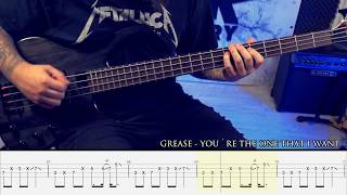 GREASE - You're the one that i want [BASS COVER + TAB] chords