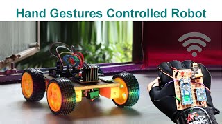 Hand Gestures Control Robot || Code & Circuit