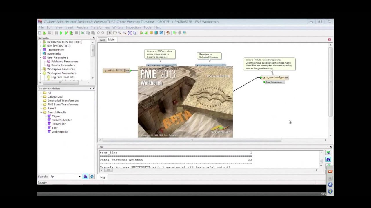 Tiling a raster image locally and for the web