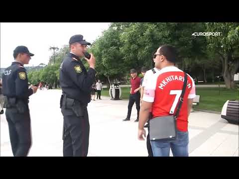 ბაქოში სომეხი ფეხბურთელის ჰენრიკ მხითარიანის მაისურის გამო პოლიცია ქომაგებს ამოწმებს