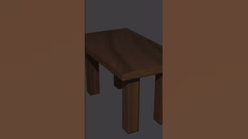 3D wooden table model created in Blender! #blender