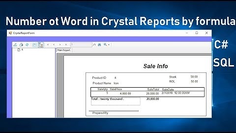 How to Add Formula Field in Crystal Report Step By Step. Number to Words Part 3