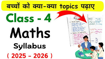 Class 4 Math Syllabus 2025-2026 | Class 4 Syllabus | Grade 4 Maths Syllabus | Class 4 Worksheets