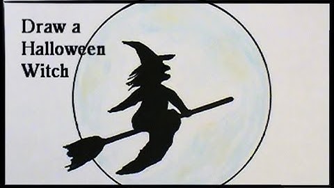 Halloweenies! Draw a SKANKY WITCH On Her BROOM!