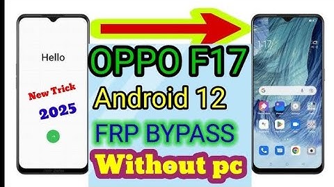 Oppo f17 frp bypass 2025 New💯working✅ without pc
