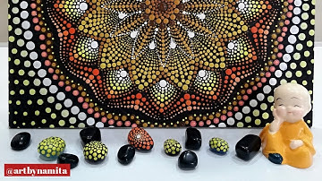 Torus Dot Mandala  / how to dot paint Torus flower step by step / dot mandala art