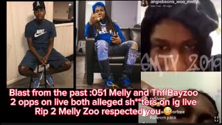 Throw Back:051 Melly and Thf Bayzoo2Chiraq savages on live dissing each other rip Melly ? 051melly