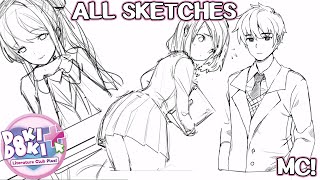 All Sketches showcase - Doki Doki Literature Club Plus