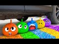 Crushing Crunchy Soft Things By Car RAINBOW BALL Vs CANDY M M Vs CAR Vs CAKE
