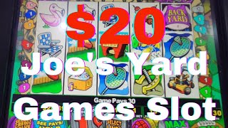 Playing $20 on Joe's Yard Games Slot at Railroad Pass Casino  Henderson, NV