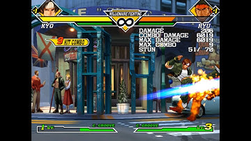 Capcom vs. SNK 2 - Level 2 Near 70 Stun Damage Kyo Combo