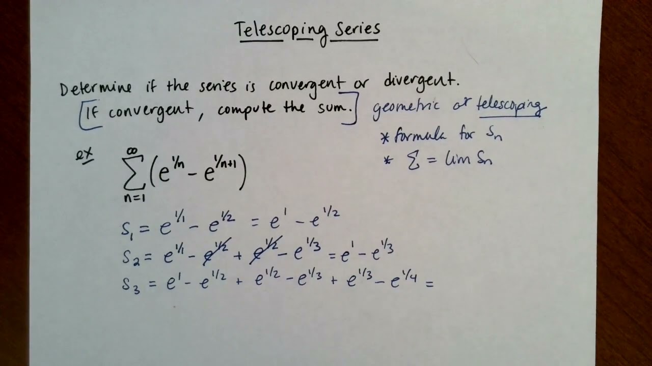 MATH1062 Telescoping Series (11.2)