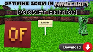 OPTIFINE ZOOM IN MINECRAFT POCKET EDITION ! ZOOM FOR MINECRAFT PE !!
