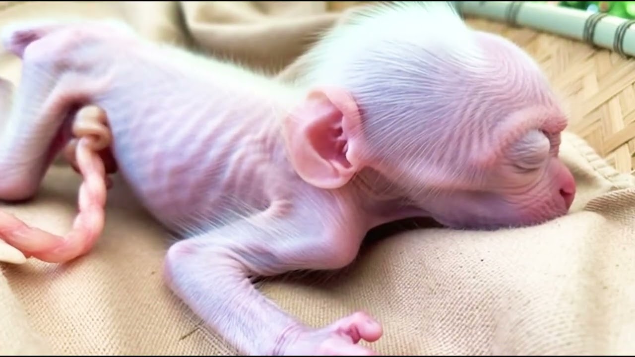 Pity Adorable baby Monkey! Now So Lovely...