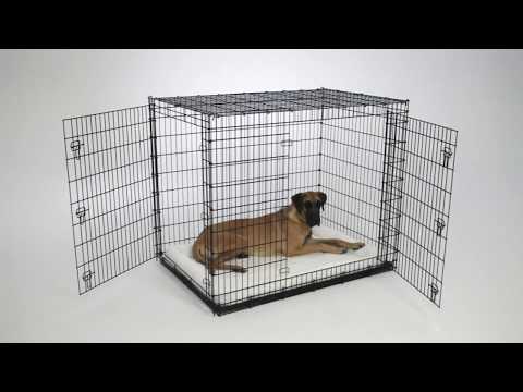 54-inch-double-door-dog-crate-(sl54dd)-features-video