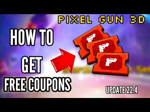 How to get FREE coupons in pixel gun 3d. UPDATE 22.4