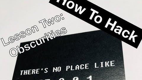 How To Hack - Lesson Two - Obscure Security (Basic CTF)