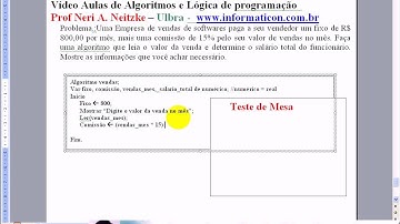 aula 987 Algoritmos e Logica de programação   Exerc Vendas no algoritmo