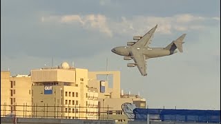 RAAF C-17 Globemaster Flyover Brisbane Riverfire 2021