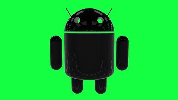 Android 3D Black Green Screen Logo Loop Chroma Animation