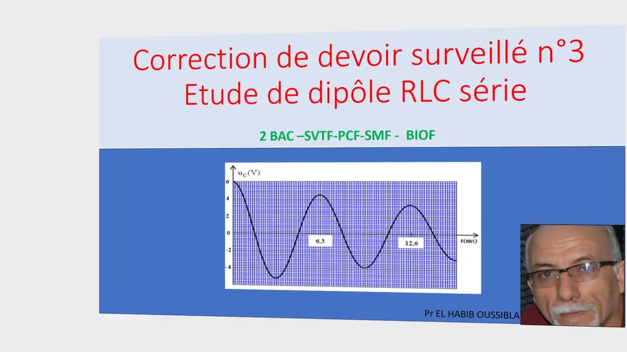 Correction de devoir surveillé n°3 étude de dipôle RLC