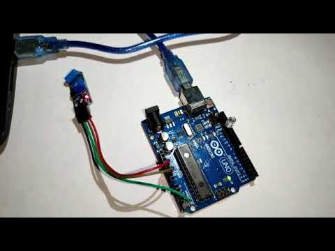 vibration sensor interface with arduino - YouTube