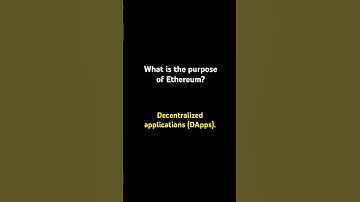What is the purpose of ethereum. Decentralised app #blockchain #solidity #smartcontract