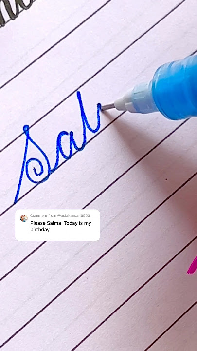 Salma   || Comment your name..|| #viral  #cursive #cursive-handwriting #shorts