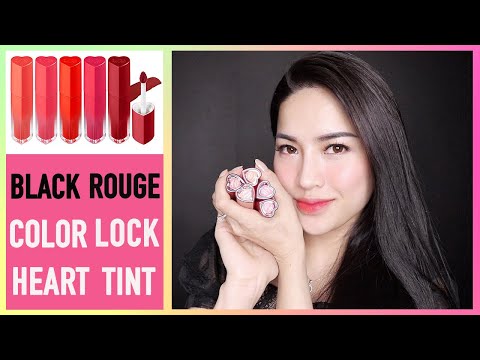 Black Rouge Heart Tint Bảng Màu - REVIEW SƯƠNG SƯƠNG | SON TRÁI TIM CỰC XINH | BLACK ROUGE COLOR LOCK HEART TINT