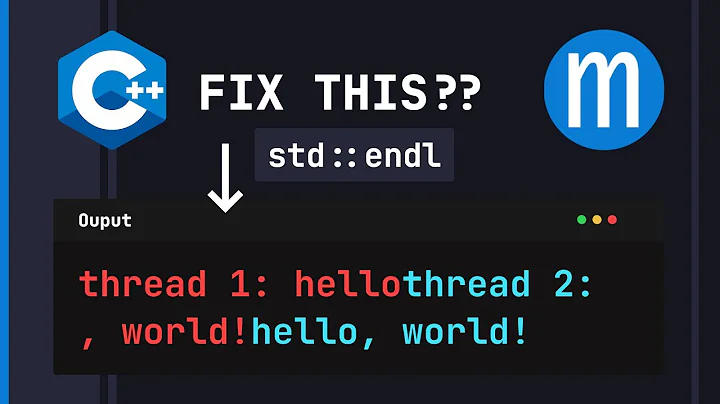 Does std::endl fix your multithreaded prints? (C++)