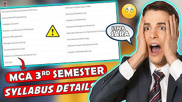 MCA 3rd SEMESTER SYLLABUS 2023 || MCA SYLLABUS 2023