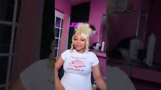 Blonde Pin Up Bun | 90s Inspired Updo 💛 #hairstyles #blackgirlhairstyles