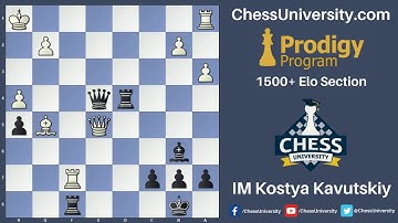 Prodigy Program - 1500 Section January Live Lesson #1 with IM Kostya Kavutskiy