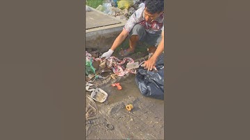 Remove Trash  Leaves Culvert Drain  #unclogging #shorts #real #cleaning