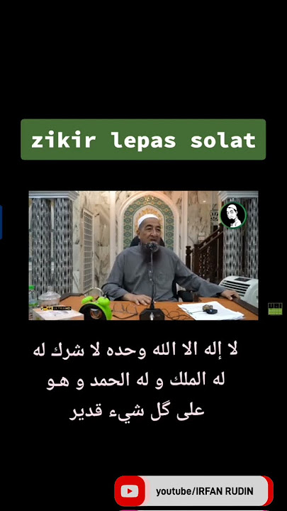 ustaz Azhar Idrus zikir selepas solat..