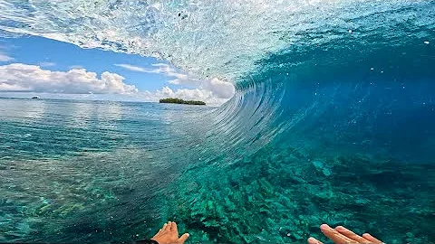 Secret Spot in the Remote Pacific Goes Perfect! - RAW POV SURFING