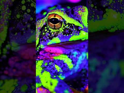 Magic frog in Thailand under UV| Волшебная жаба под ультрафиолетом #nature #frog #thailand #природа