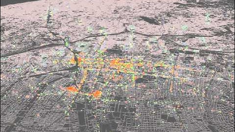 Taxi data visualization in Nagoya City