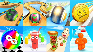 Going Balls Vs Sandwich Runner, Ball Run 2048 Infinity, Coin Rush, Juice Run, Tall Man Run