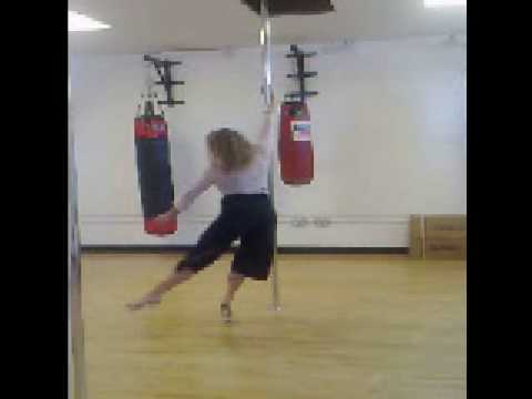 Pole dance spins on static and spinny pole by Emil...