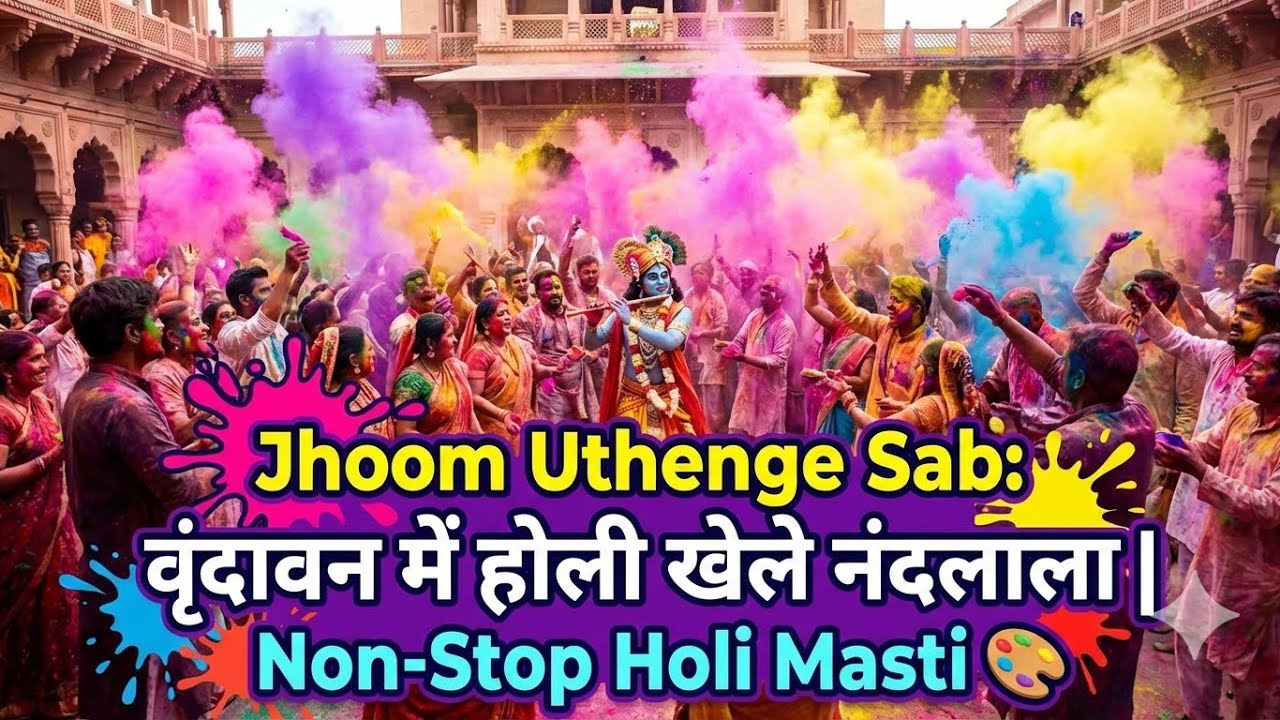 Jhoom Uthenge Sab: वृंदावन में होली खेले नंदलाला | Non-Stop Holi Masti 🎨