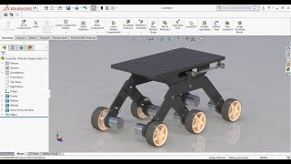 Part 2 Rocker Bogie Mechanism Robot Assembly and Motion Study Tutorial in Solidworks