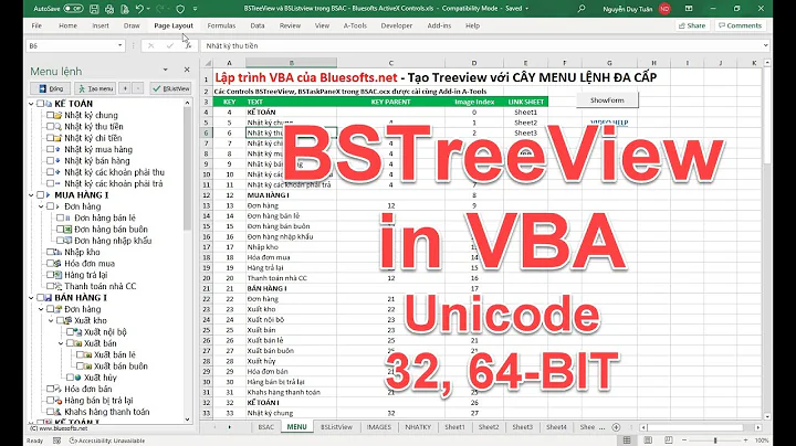 [Source Code] Create BSTreeView has icon, image, support unicode in Excel VBA 32, 64-bit